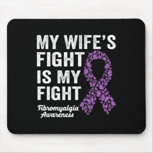 Meine Ehefrau kämpft gegen die Lila Fibromyalgie A Mousepad