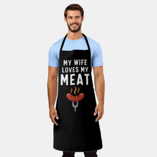 Meine Ehefrau Liebe meine Meat Funny GRILLEN Schürze