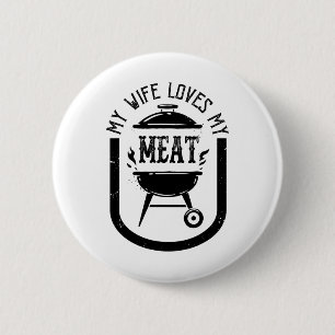 Meine Ehefrau Liebe meine Meetings Funny Pun Grill Button