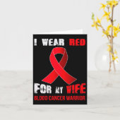 Meine Ehefrau - mein Blutkrebskranz Karte (Gelbe Blume)