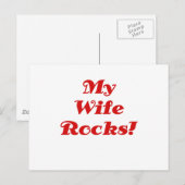 Meine Ehefrau Rocks Postkarte (Vorne/Hinten)