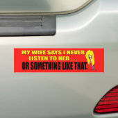 Meine Ehefrau sagt Autoaufkleber (Auf Auto)