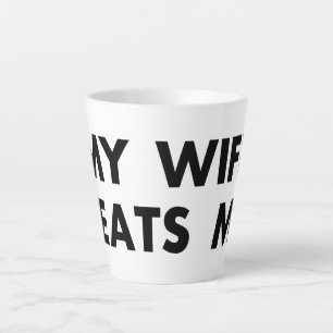 Meine Ehefrau schlägt mich Retro Vintag Funny Milchtasse
