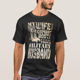 Meine Ehefrau trägt Kampfstiefel militärischer E T-Shirt