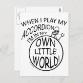 Meine eigene kleine Welt, Accordion Postkarte (Vorne/Hinten)