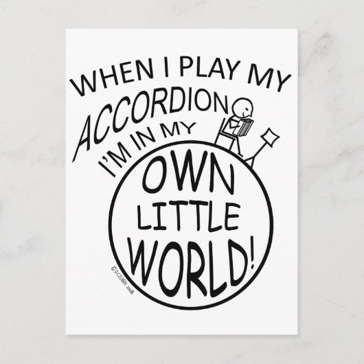 Meine eigene kleine Welt, Accordion Postkarte (Vorderseite)