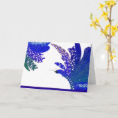 Meine eigene Schmetterlingskarte. Blau. Karte (Gelbe Blume)