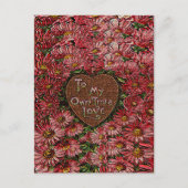 Meine eigene wahre Liebe Herz und Blume Postkarte (Vorderseite)