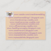 meine eigenen zazzhaften Visitenkarten Visitenkarte (Rückseite)