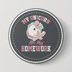 Meine Einhorn Ate Meine Hausaufgaben Button