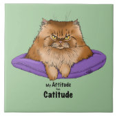 Meine Einstellung hat Katitude Fliese (Vorderseite)