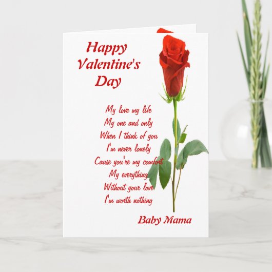 meine einzige Babymama Feiertagskarte (Vorderseite)