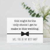 "Meine einzige Trauzeuge-Trauzeuge-Angebotskarte" Dankeskarte (Stehend Vorderseite)