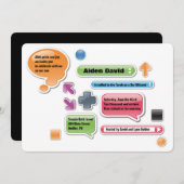 MEINE ELTERN SIND LAME Bat Bar Mitzvah Einladung (Vorne/Hinten)