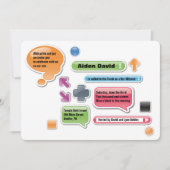 MEINE ELTERN SIND LAME Bat Bar Mitzvah Einladung (Vorderseite)