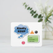 MEINE ELTERN SIND LAME Bat Bar Mitzvah Reply Card RSVP Karte (Stehend Vorderseite)