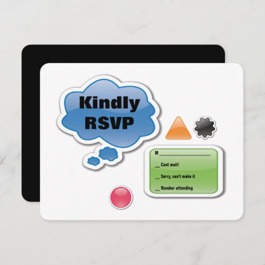 MEINE ELTERN SIND LAME Bat Bar Mitzvah Reply Card RSVP Karte (Vorne/Hinten)