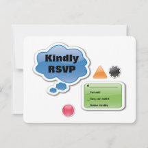 MEINE ELTERN SIND LAME Bat Bar Mitzvah Reply Card