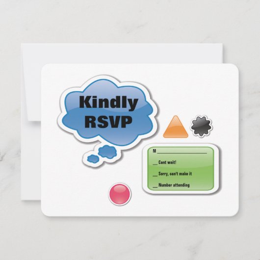 MEINE ELTERN SIND LAME Bat Bar Mitzvah Reply Card RSVP Karte (Vorderseite)