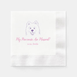 Meine Eltern sind Verheiratet, samoyed Wedkins Serviette