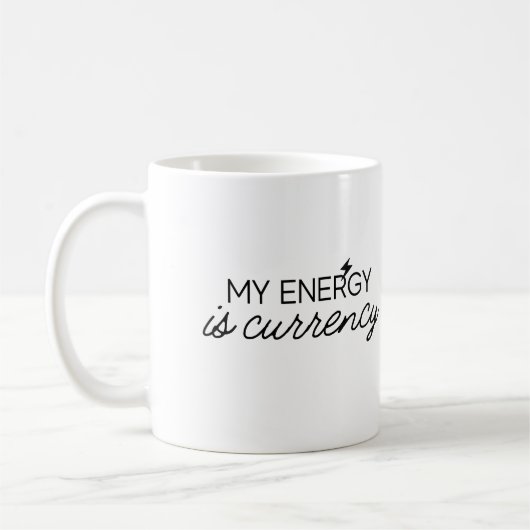 Meine Energie ist die Tasse der Währung (Links)