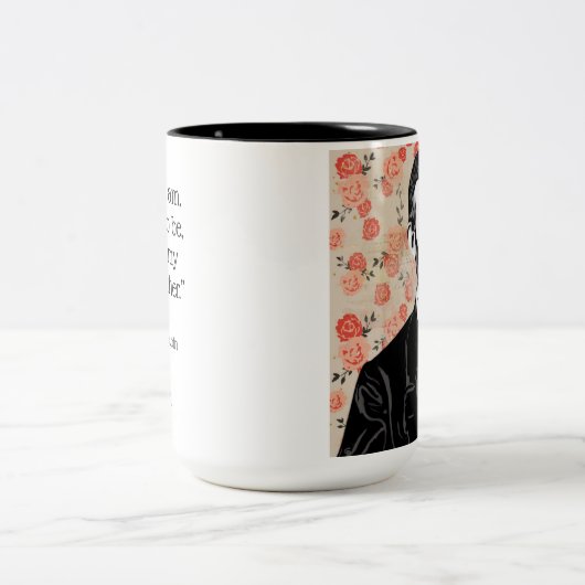 Meine Engel Mutter, Lincoln zitiert: Zweifarbige Tasse (Mittel)