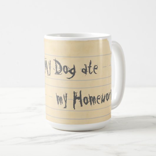 Meine Englische Setter Ate meine Hausaufgaben Kaffeetasse (VorderseiteRechts)