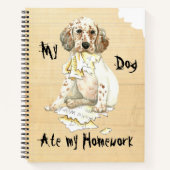 Meine Englische Setter Ate meine Hausaufgaben Notizblock (Vorderseite)