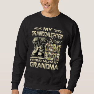Meine Enkelin trägt Kampfstiefel, Proud Militar Sweatshirt