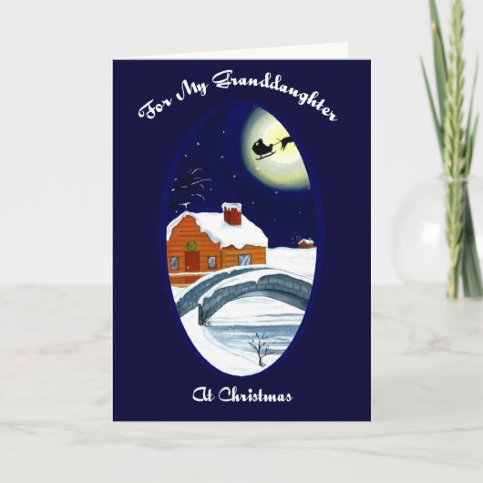 Meine Enkelin Weihnachtskarte Feiertagskarte (Vorderseite)