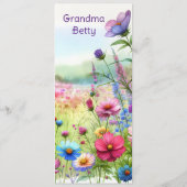 Meine Enkelkinder Grosses Personalisiertes Lesezei Menükarte (Rückseite)