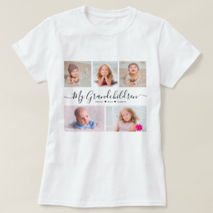 Meine Enkelkinder Personalisierte Fotocollage T-Shirt