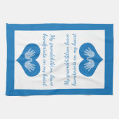 meine Enkelkinder verließ Handdrucke Teetuch Geschirrtuch (Horizontal)