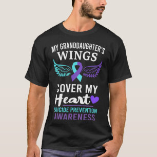 Meine Enkeltöchter Wings Cover Heart Suicide Aware T-Shirt