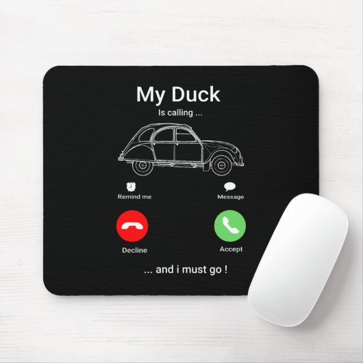 Meine Ente ruft | Funny 2CV Oldtimer Smartphone Mousepad (Mit Mouse)