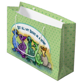 Meine Enten in einer Row Large Gift Bag got Große Geschenktüte