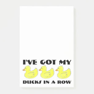 Meine Enten in einer Row Rubber Ducky Post-it got Klebezettel