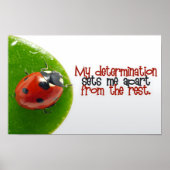 "Meine Entschlossenheit" Motivation Affirmation Poster (Vorne)