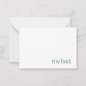 Meine Entschuldigungskarte Mitteilungskarte (Vorderseite)