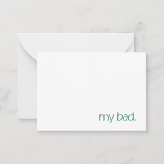Meine Entschuldigungskarte Mitteilungskarte (Vorderseite)
