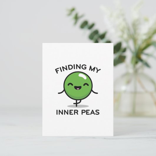 Meine Erbse finden Postkarte (Stehend Vorderseite)