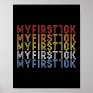 Meine erste 10k-Laufbahn-Finisher Funny Run Train Poster