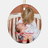 Meine erste Christma als großer Bruder Keramik Ornament (Links)