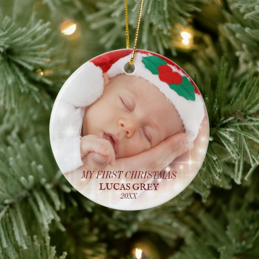 MEINE ERSTE CHRISTMAS-ORNATION NIEDLICHE KERAMIK ORNAMENT (Baum)