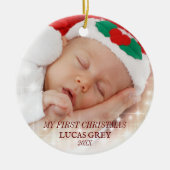 MEINE ERSTE CHRISTMAS-ORNATION NIEDLICHE KERAMIK ORNAMENT (Vorne)