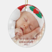 MEINE ERSTE CHRISTMAS-ORNATION NIEDLICHE KERAMIK ORNAMENT (Links)