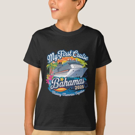 Meine erste Fahrt auf den Bahamas 2025 Niedliche e T-Shirt (Vorderseite)