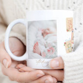 Meine erste frohe Weihnachten zwei Foto Baby Birth Kaffeetasse
