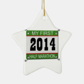 Meine erste Halbmarathon-Verzierung - 2014 Keramikornament (Rechts)