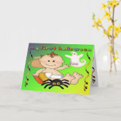 Meine erste Halloween-Grußkarte Karte (Gelbe Blume)